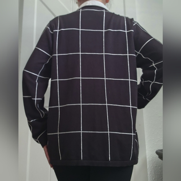 Vintage Allison Daley Plaid Sweater - Picture 4 of 6